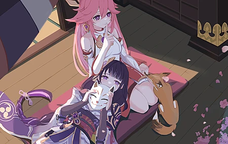 八重美子 原神 雷电将军 动漫女孩 4K高清壁纸 3840×2160