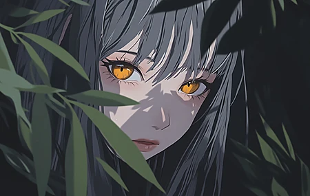 精选叶子 女孩 冷淡 动漫 壁纸 3840×2384