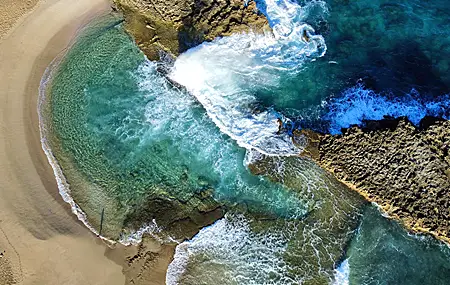 海滩 海 沙子 水 波浪 海泡沫 4K壁纸 4000×3000