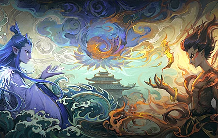 热门哪吒 敖丙 绘画 魔童闹海 高清壁纸 3840×2160
