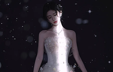 绚丽鞠婧祎 闭眼 唯美 4k 美女 无水印壁纸 3840×2400