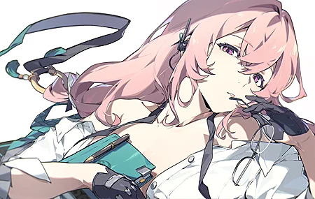 粉色头发 柳木 Zenless Zone Zero 柳木月四郎 动漫 女孩 眼镜 4K高清壁纸 4859×2160