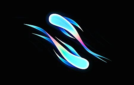 绝美鱼 插图 数字艺术 闪亮 霓虹灯 蓝色 粉红色 黑色背景 丰富多彩 锦鲤 高清壁纸 3840×2160
