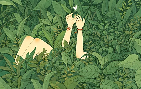 热门腿 蝴蝶 手臂 手镯 草 叶子 高清壁纸 3840×2507