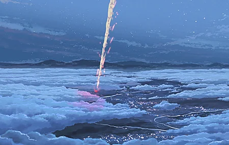 高清动漫 你的名字 陨石 流星 天空 爱情 浪漫 壁纸 3840×2160