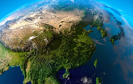 唯美地图 地球 鸟瞰 地形 AI艺术 4K壁纸 3840×2160