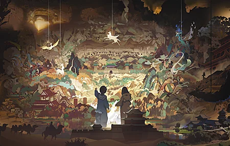 绚丽奇幻 艺术 壁画 古风 玄幻 男孩 女孩 手机壁纸 4680×2160