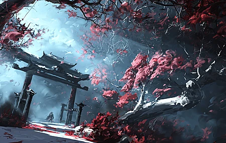唯美森林 插图 树木 AI艺术 薄雾 诡异 奇幻艺术 艺术 壁纸 4420×2486