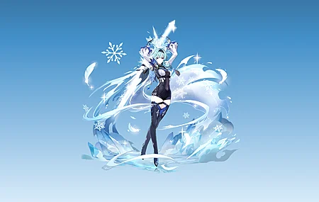 游戏CG 尤拉 原神 动漫女孩 极简主义 简单背景 无水印壁纸 3840×2160
