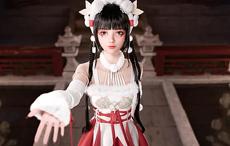 热门女孩 游戏 游戏CG 角色 头发 AI艺术 插图 伸手 电脑 高清壁纸 3840×2160