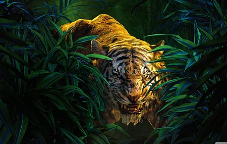 绝美动物 自然 AI艺术 猫科 老虎 植物 电脑 壁纸 3840×2160