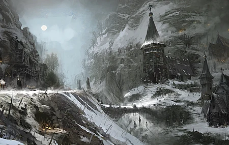 超清暴雪 暗黑破坏神 游戏CG 幻想 AI艺术 无水印壁纸 6000×2500
