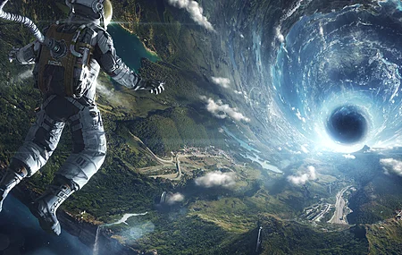 宇航员 AI艺术 概念艺术 黑洞 宇宙 壁纸 6147×4098