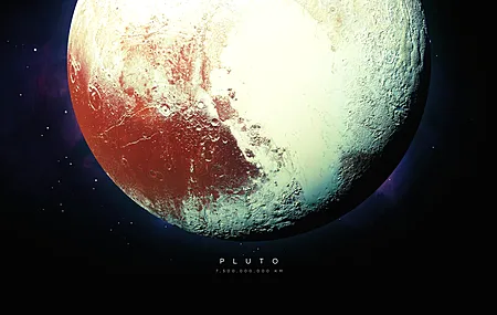 绚丽冥王星 宇宙 恒星 行星 太空 太空艺术 AI艺术 太阳系 电脑 壁纸 3840×2160