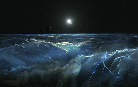 AI艺术 空间 艺术 行星 宇宙 星空 恒星 电脑 4K高清壁纸 3840×2160
