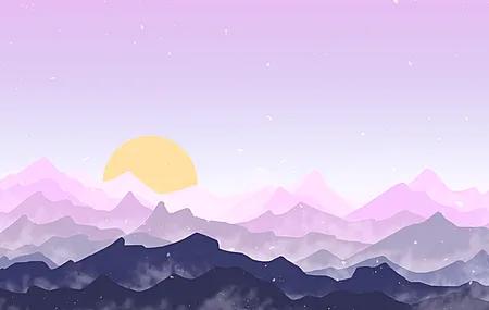 经典抽象 太阳 AI艺术 山脉 自然 风景 电脑 壁纸 3840×2160