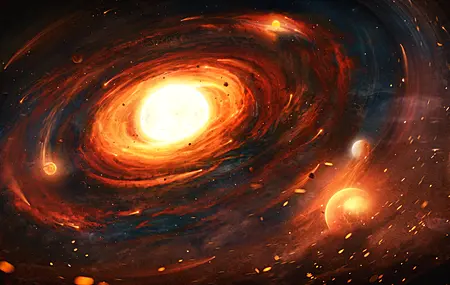 绝美科幻 AI艺术 交通工具 行星 宇宙 星球 月球 电脑 无水印壁纸 3840×2160