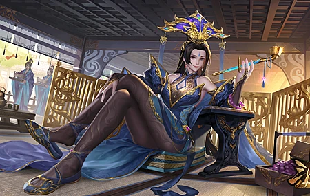 超清原神 水下 水 气泡 艺术 插画 绘画 女孩 电脑 手机壁纸 4096×2160