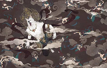 AI艺术 鸟 花 遗址 游戏 概念设计 绘画 电脑 4K高清壁纸 3840×2160