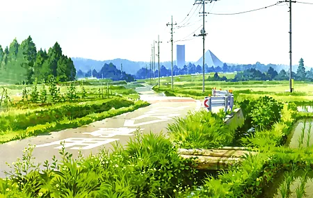 女人 长发 粉色 游戏 花 天空 云 水 花瓣 山 衣服 树叶 电脑 手机壁纸 4927×2771