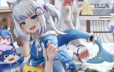 绝美动漫 女孩 全息 虚拟 猫耳朵 尾巴 兽耳 电脑 手机壁纸 5708×4072