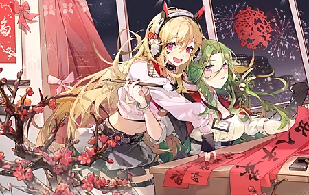 热门动漫 动漫女孩 明日方舟 龙 大腿 电脑 高清壁纸 4341×2571