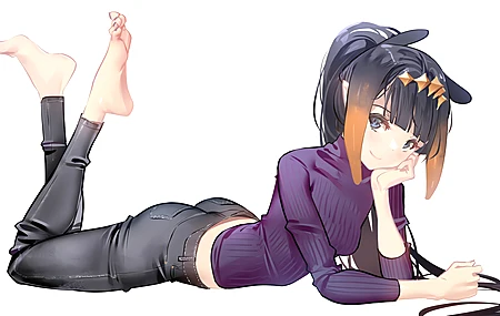 长发 虚拟 全息 简单背景 白色 动漫女孩 头发 极简主义 电脑 壁纸 6092×2880