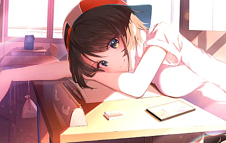 黑发 动漫 动漫女孩 虚拟 电脑 壁纸 5696×4093