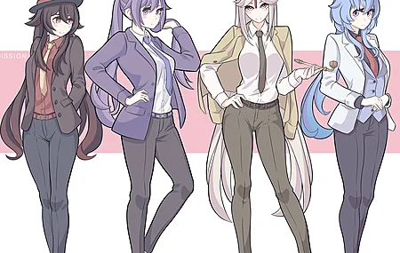 热门胡桃 原神 动漫女孩 科清 赣宇 宁光 电脑 壁纸 5067×4131