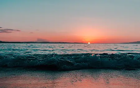风景 海浪 日落 大海 景深 海滩 电脑 壁纸 5184×3456