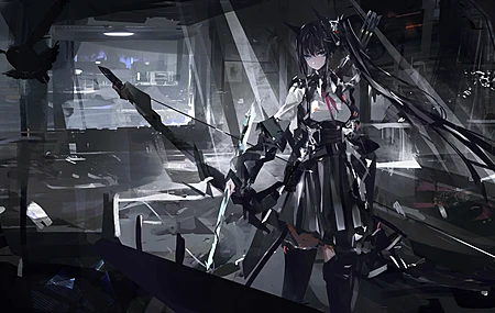 高清艺术家 女人 武器 动漫 动漫女孩 科幻 明日方舟 电脑 壁纸 7094×3400