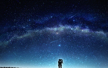 情侣 AI艺术 动画 爱情 浪漫 接吻 幻想艺术 黄昏 灯光 夜晚 夜空 天空 电脑 壁纸 3874×2657