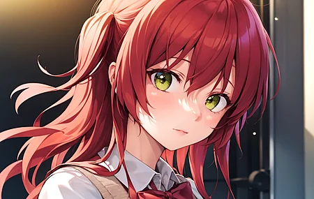 热门女学生 动漫女孩 人工智能艺术 动漫 校服 领结 高清壁纸 3840×2160