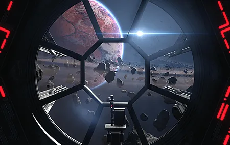 星球大战 流星 宇宙飞船 行星 太空 AI艺术 4K高清壁纸 3840×2160