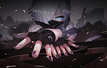 精选明日方舟 动漫女孩 面具 动漫 AI艺术 壁纸 6890×3876
