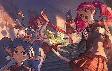 绝美英雄联盟 露露 组合 少女 游戏 手机壁纸 3840×2160