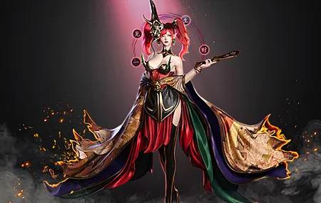 热门女人 侧视 红发 嘴巴 奇幻女孩 连衣裙 薄雾 兽耳 AI艺术 艺术 桌面壁纸 3840×2848