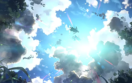 刀剑神域 云 天空 翅膀 飞行 动漫 户外 4K壁纸 3840×2160