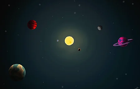 空间 绘图 星球 太空 银河系 太阳 恒星 手机壁纸 4214×3084