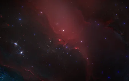 热门星际科技 太空 星云 红色 宇宙 恒星 桌面壁纸 5120×2880