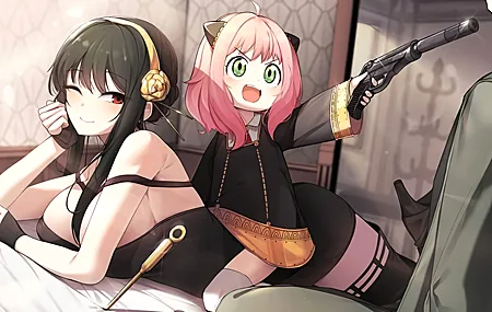 经典枪支 女孩 动漫 动漫女孩 间谍过家家 4K壁纸 4320×2648