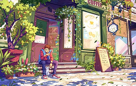 热门AI艺术 奇幻艺术 猫 咖啡 咖啡馆 耳机 植物 高清壁纸 3840×2160