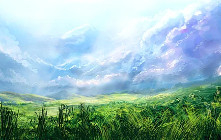 绚丽自然 云 草 雪 天空 户外 桌面壁纸 3840×2160