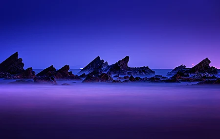 山 自然 夜 雾 高清壁纸 3840×2160