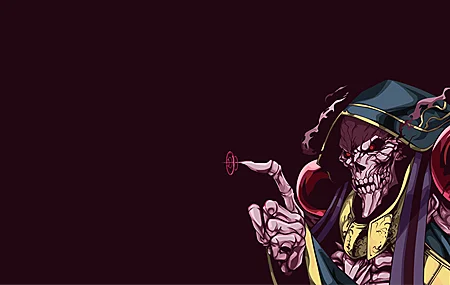 骨王 动漫 礼服 骷髅 简单背景 overlord 4K壁纸 3840×2160