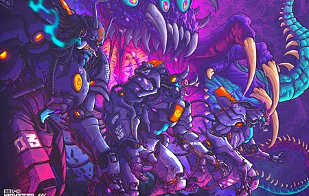 绝美战士 AI艺术 插图 赛博朋克 战斗 机器人 壁纸 5736×3921