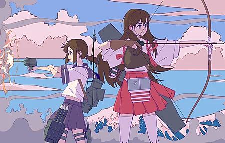 长发 深色头发 动漫 动漫女孩 服饰 校服 4K高清壁纸 4096×2304