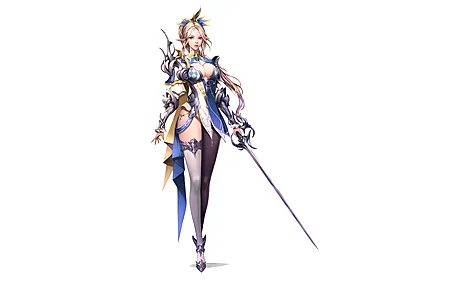 奇幻 动漫 动漫女孩 白色背景 简单背景 武器 壁纸 5000×2580
