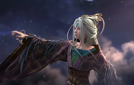 女人 奇幻 女孩 口红 动漫女孩 服装 绘画 头饰 简单背景 神话 国风 壁纸 3840×2160