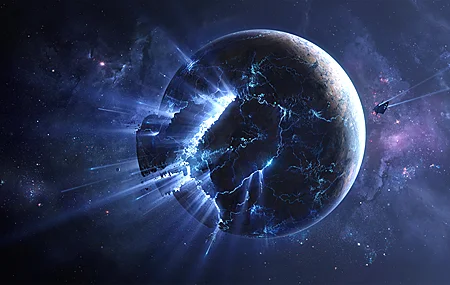 科幻 小说 奇幻 太空 星星 行星 破碎 无水印壁纸 3840×2160